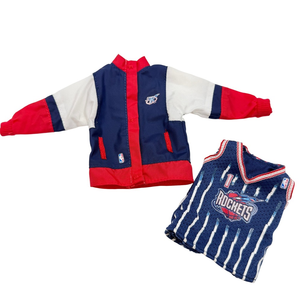 Vintageโ Barbie NBA Houston Rockets Jacket and Jersey Doll Clothes Set 1990s